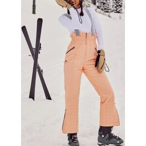 NEW Free People All Prepped Ski Bib Wintermelon NWT
